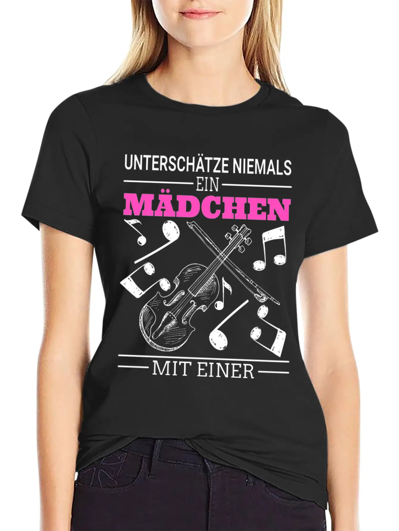 Violin Violin Girl Saying Unisex Casual T-Shirt – Clean Design For Daily Comfort