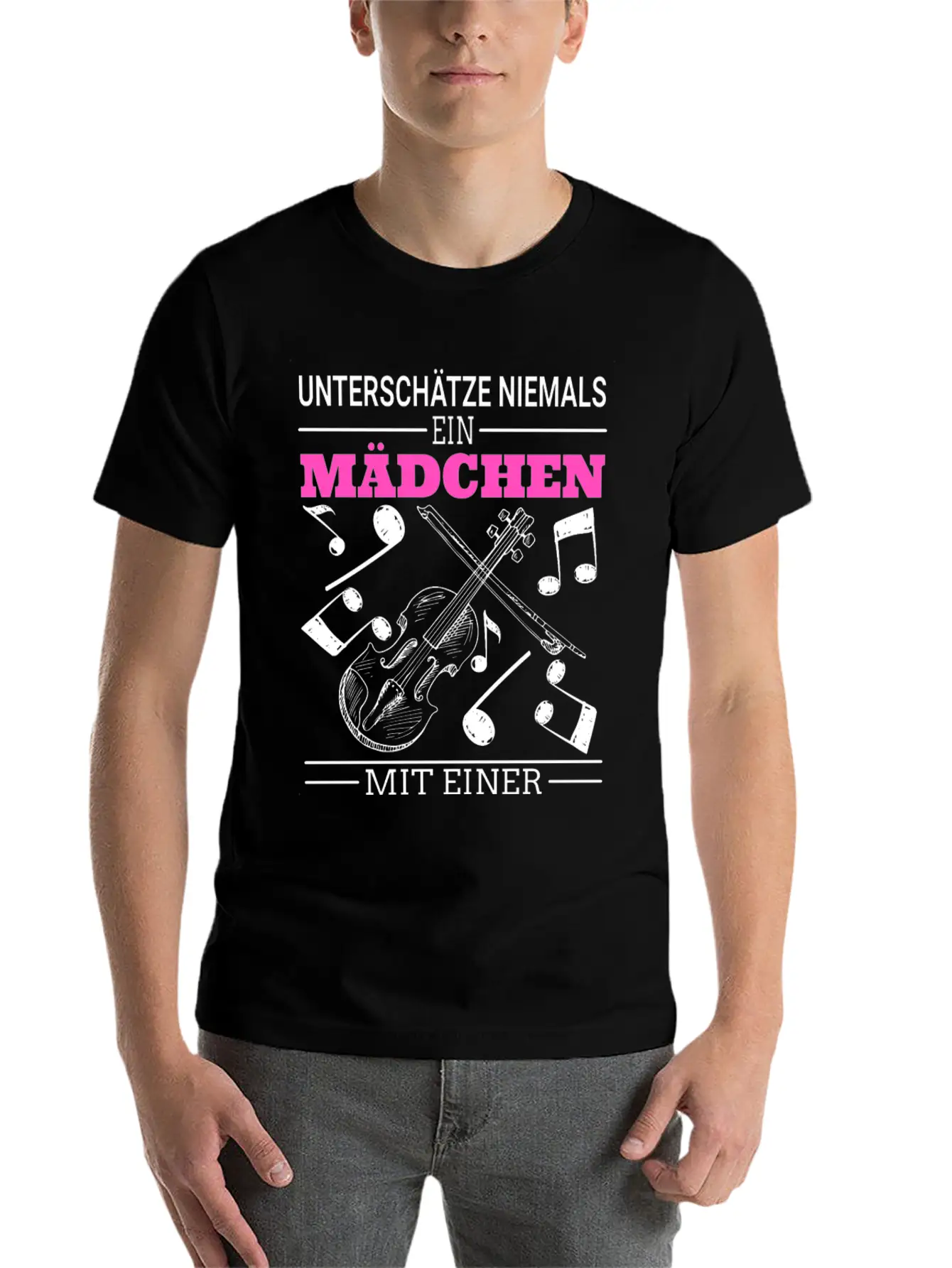 Violin Violin Girl Saying Unisex Casual T-Shirt – Clean Design For Daily Comfort