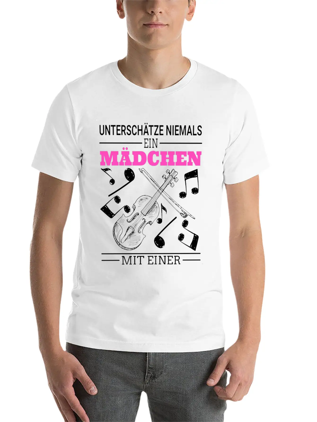 Violin Violin Girl Saying Unisex Casual T-Shirt – Clean Design For Daily Comfort