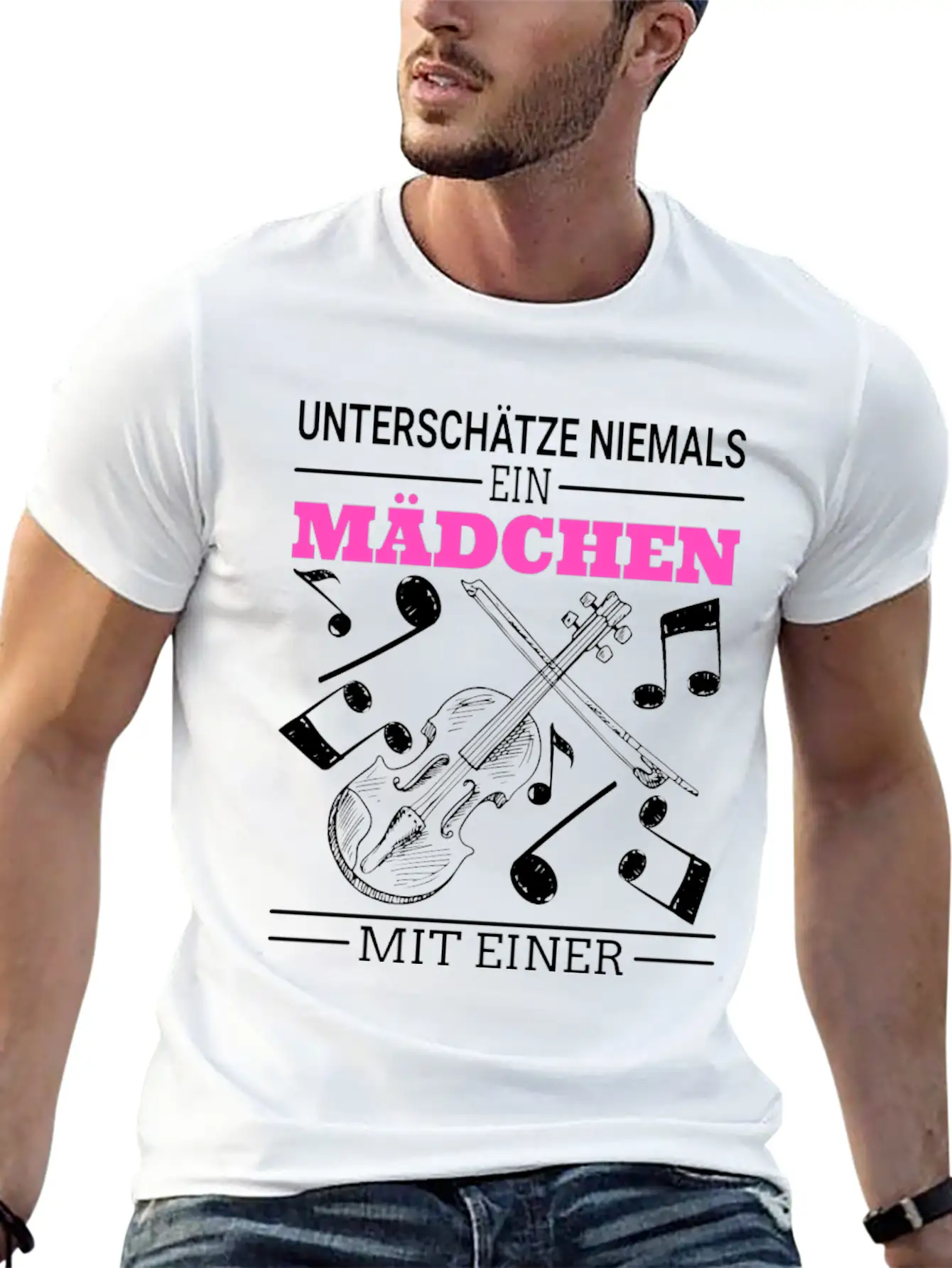 Violin Violin Girl Saying Unisex Casual T-Shirt – Clean Design For Daily Comfort