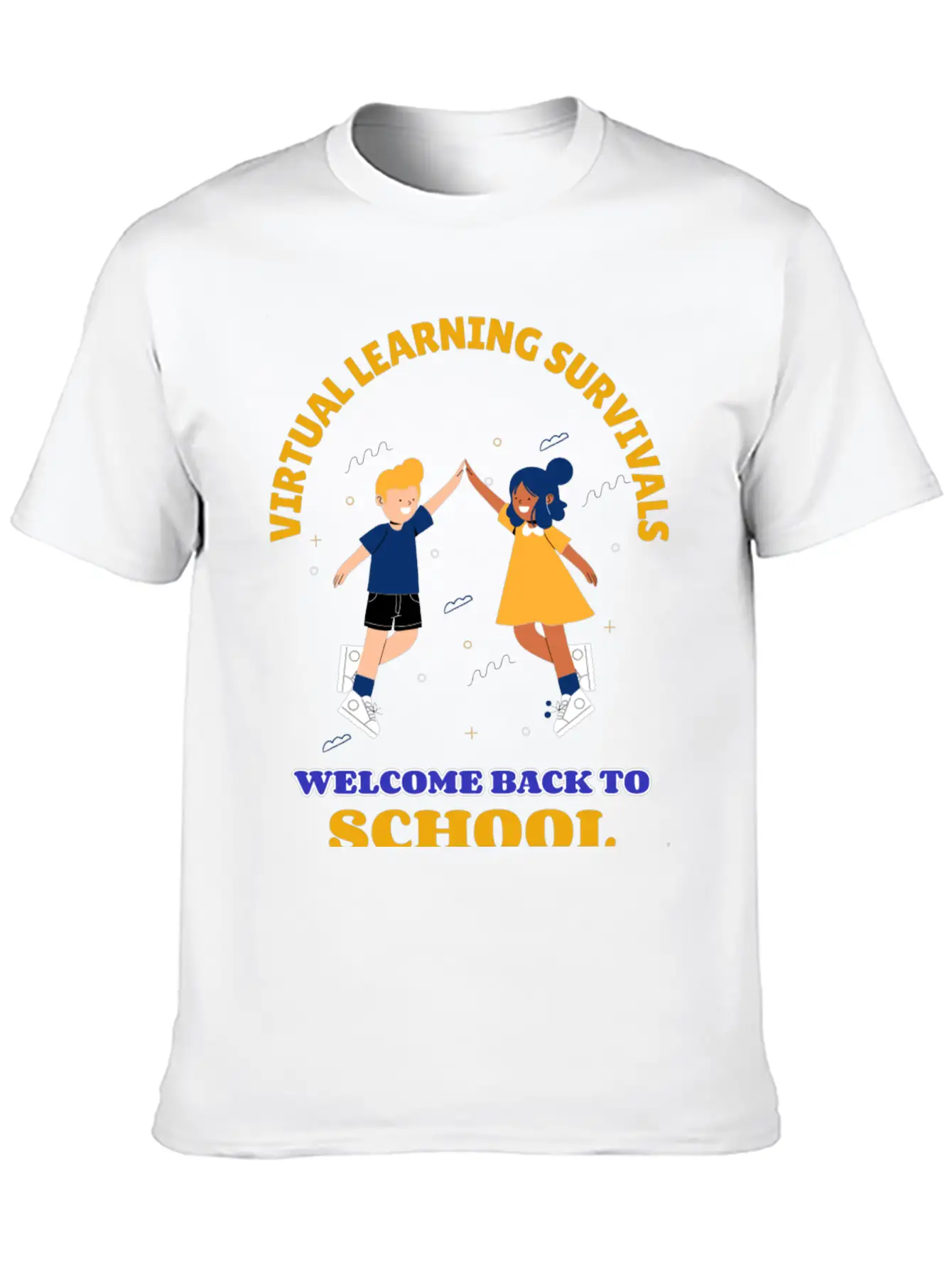 Virtual Learning Survivals Unisex Casual T-Shirt – Clean Design For Daily Comfort
