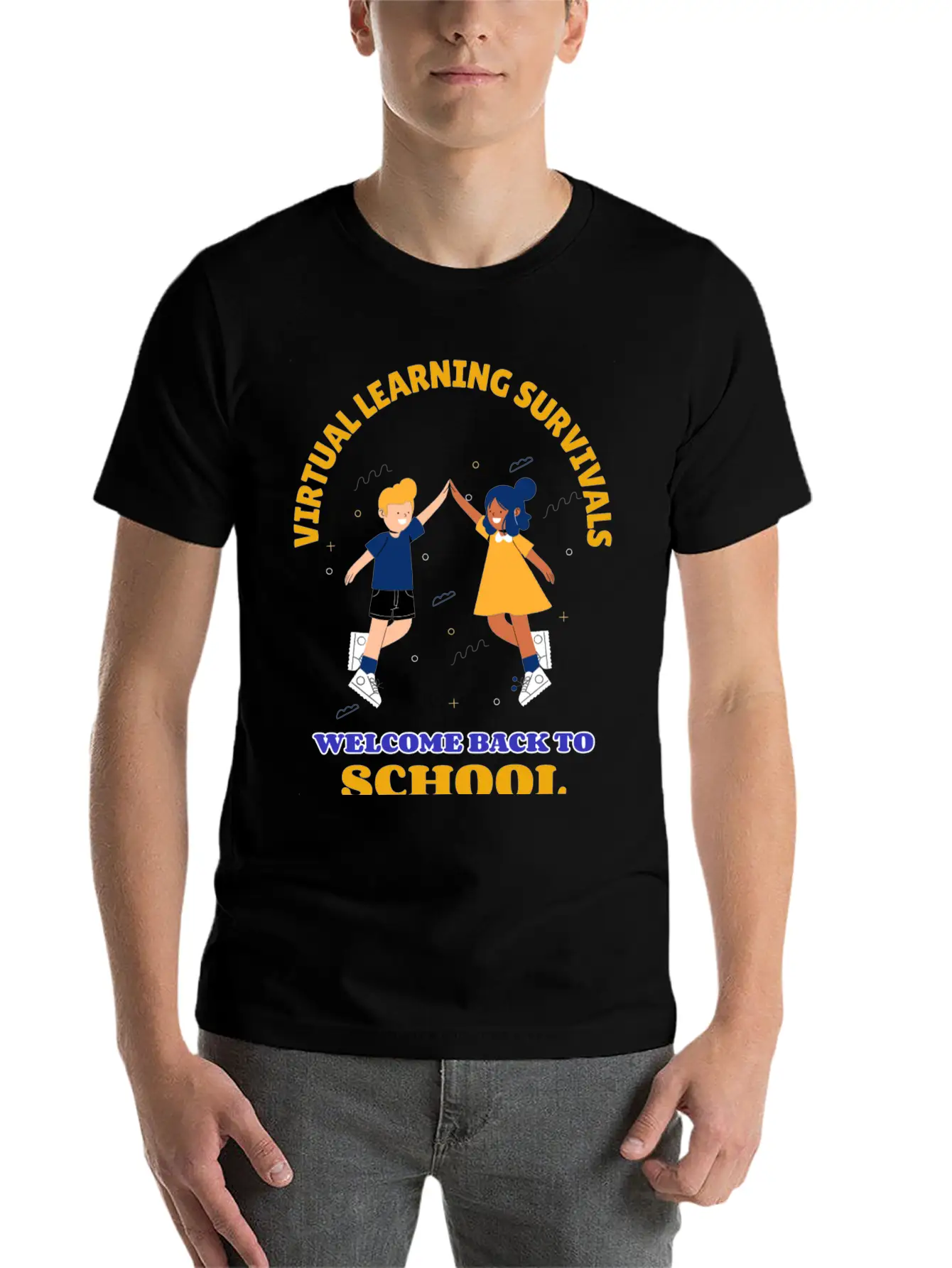 Virtual Learning Survivals Unisex Casual T-Shirt – Clean Design For Daily Comfort