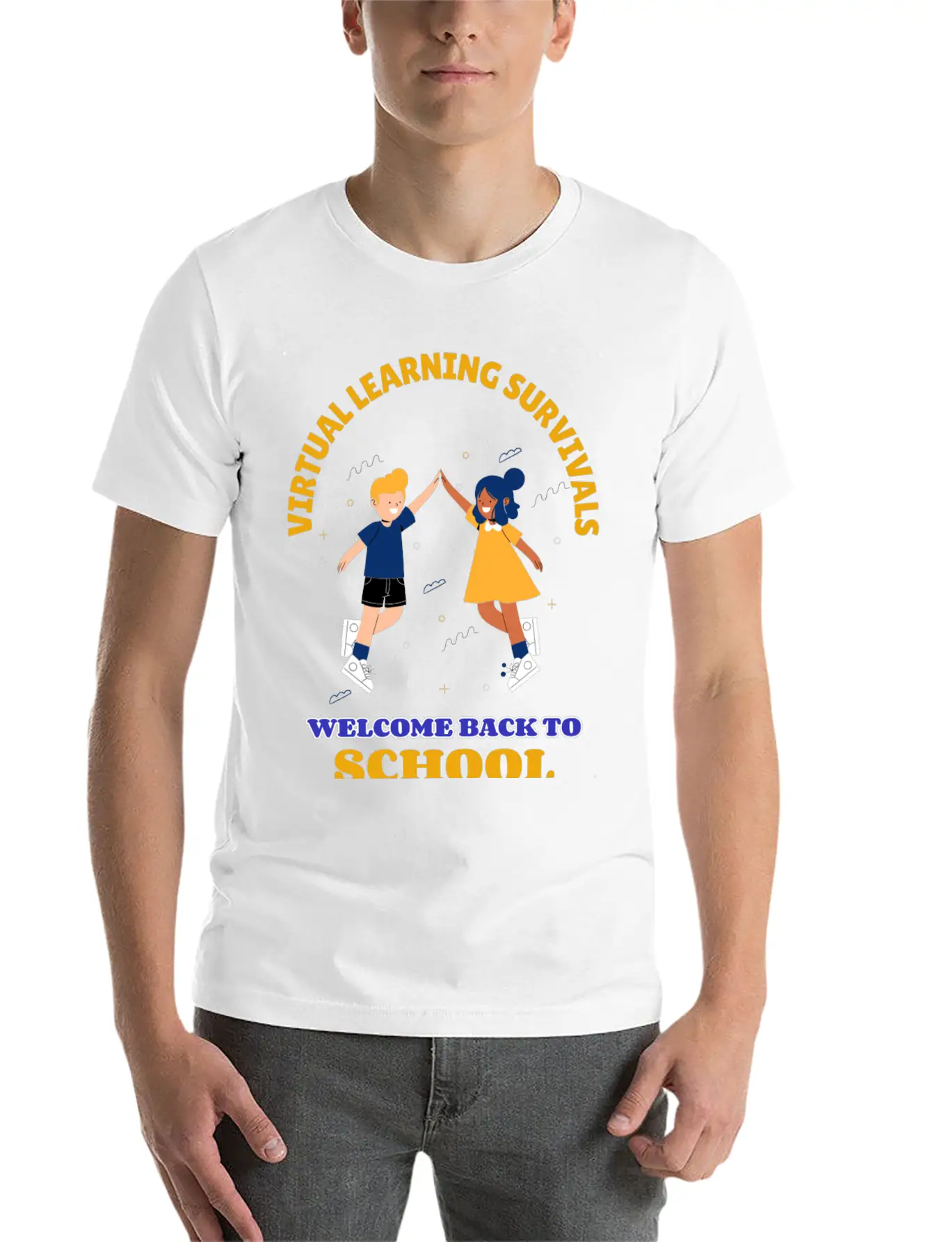 Virtual Learning Survivals Unisex Casual T-Shirt – Clean Design For Daily Comfort