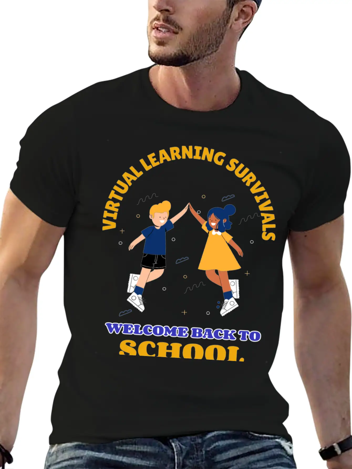 Virtual Learning Survivals Unisex Casual T-Shirt – Clean Design For Daily Comfort