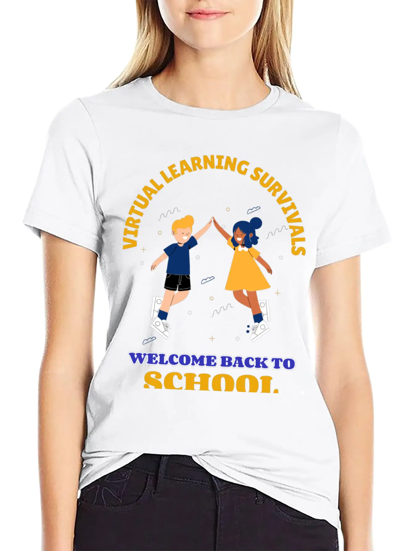 Virtual Learning Survivals Unisex Casual T-Shirt – Clean Design For Daily Comfort