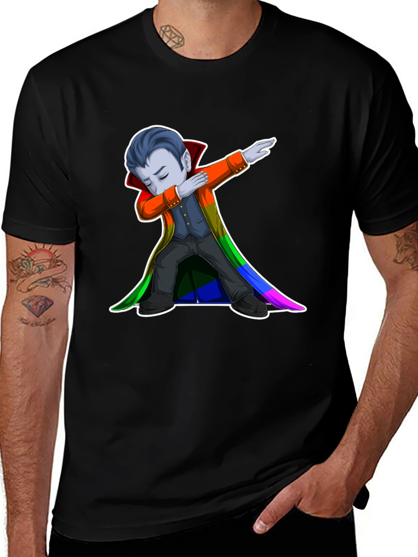 Dabbing Vampire LGBTQ Pride T-Shirt