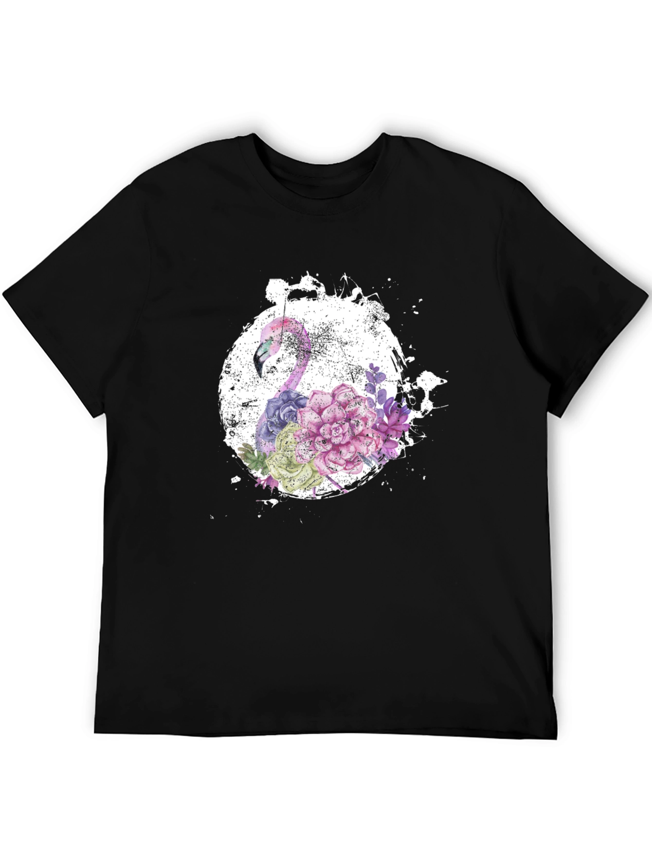 Floral Flamingo Graphic Tee - Unique Design