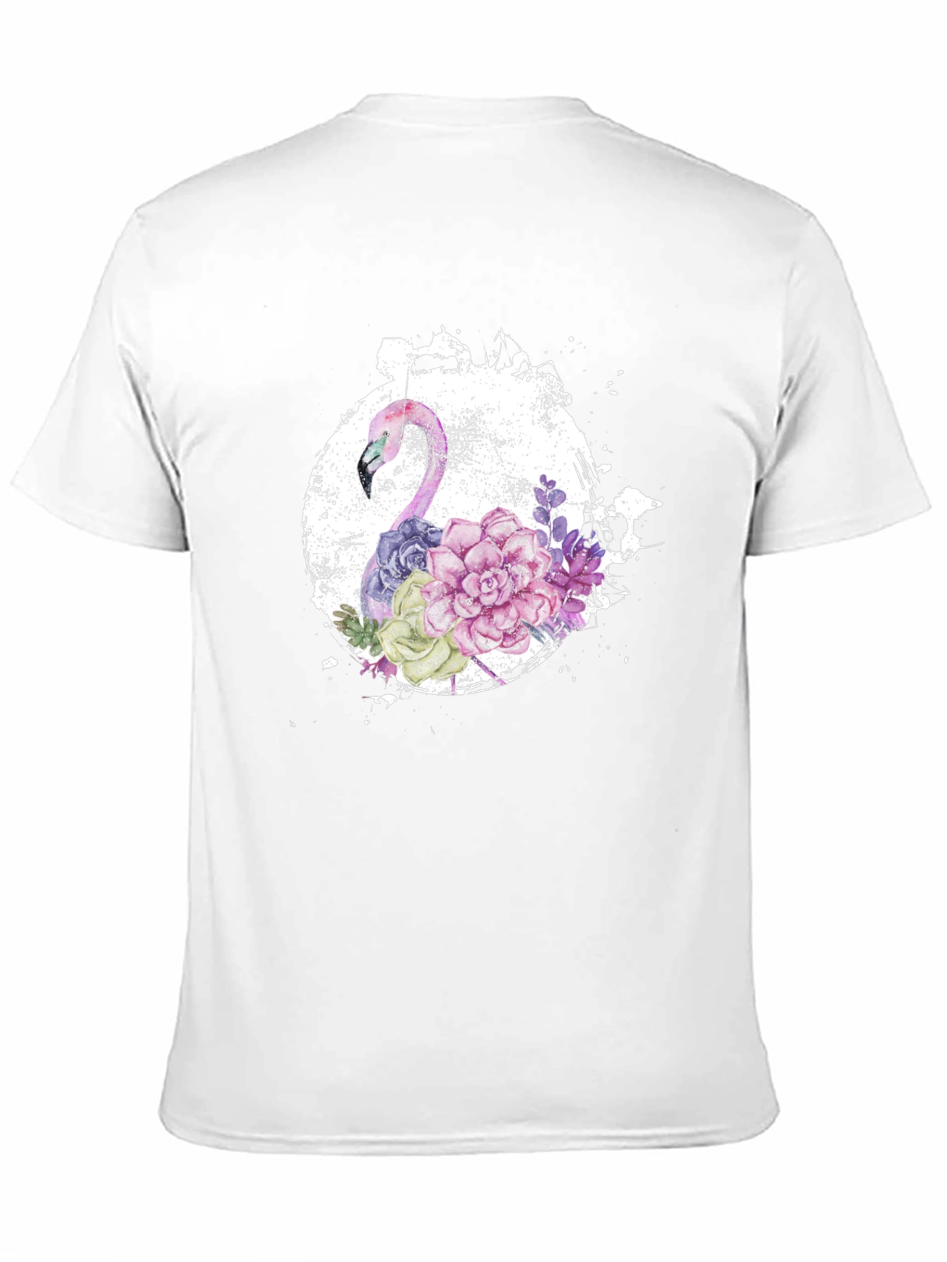 Floral Flamingo Graphic Tee - Unique Design