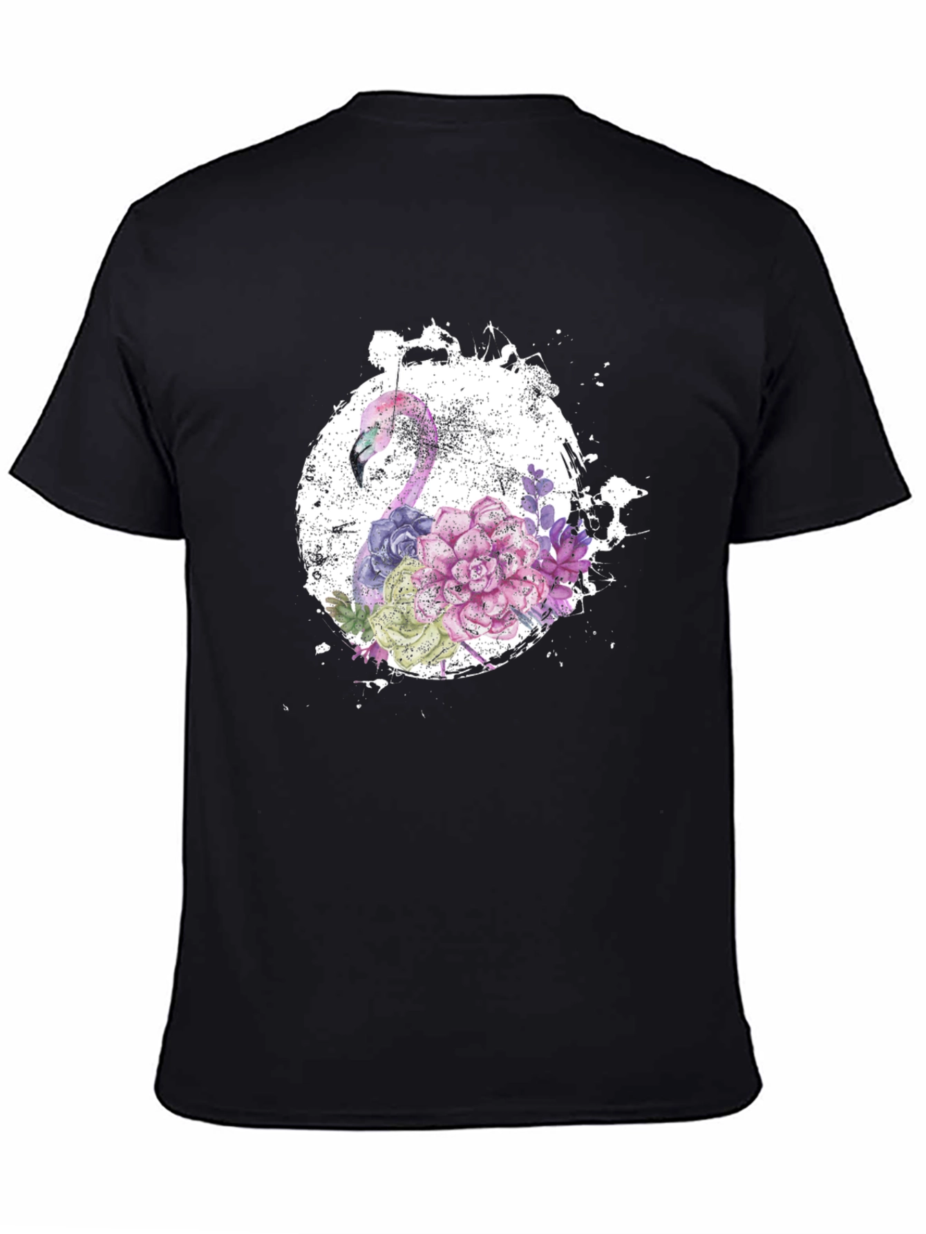 Floral Flamingo Graphic Tee - Unique Design