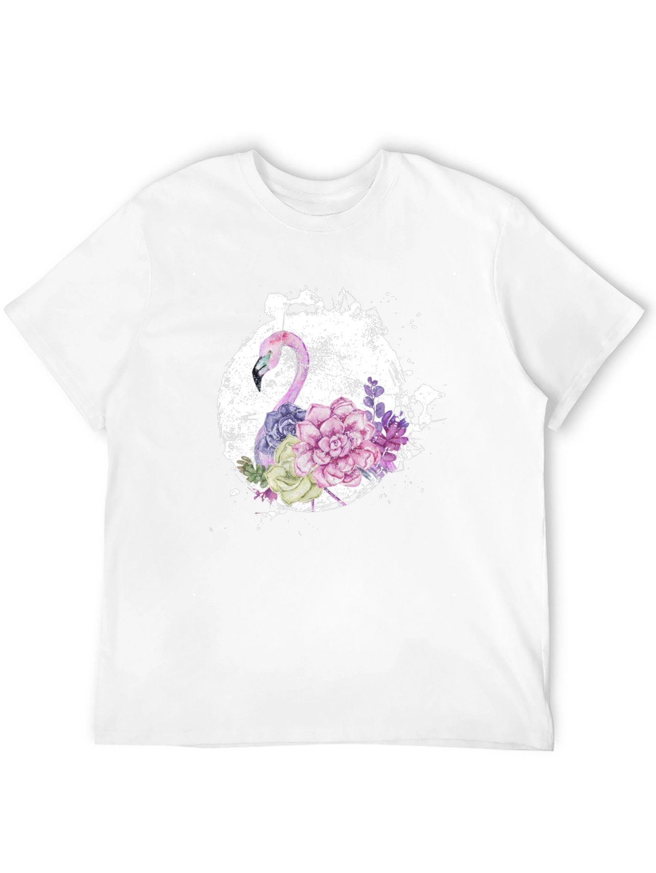 Floral Flamingo Graphic Tee - Unique Design