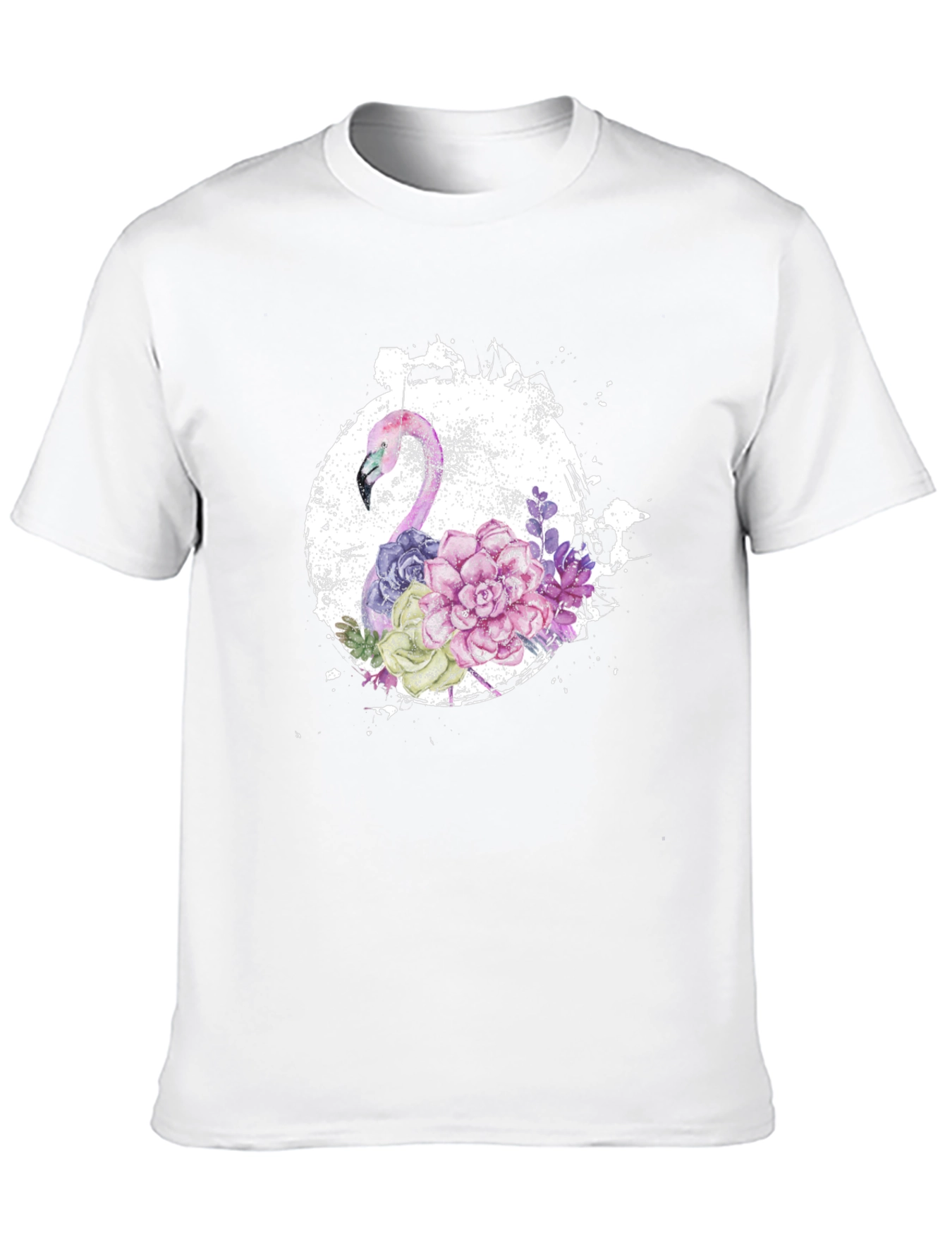 Floral Flamingo Graphic Tee - Unique Design