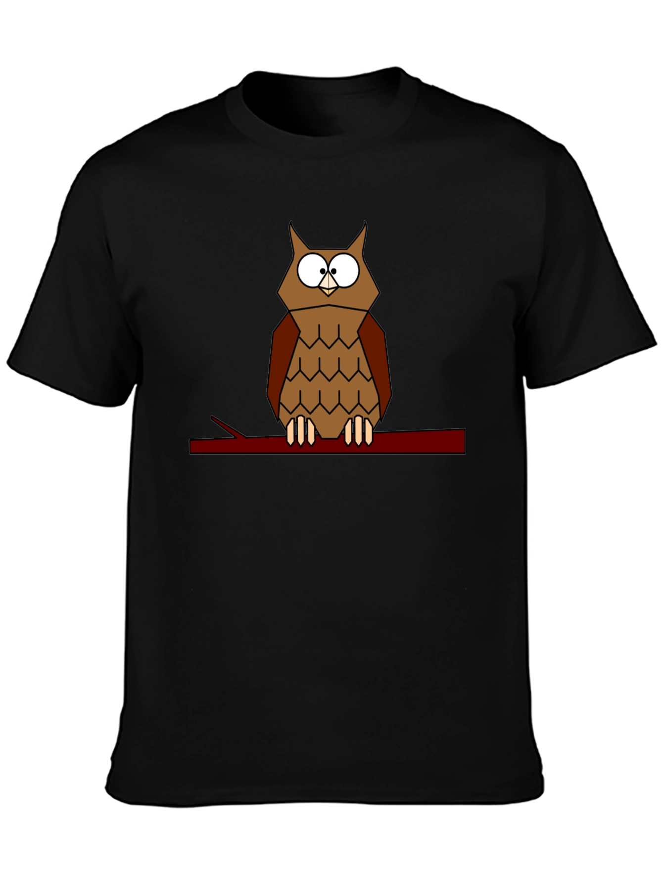 Geometric Owl T-Shirt - Modern Bird Tee