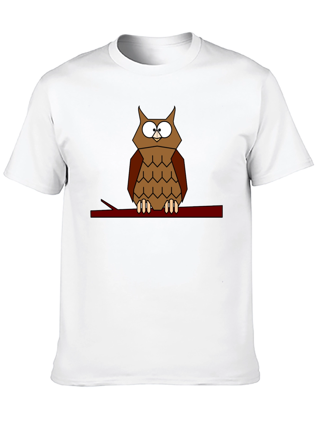 Geometric Owl T-Shirt - Modern Bird Tee