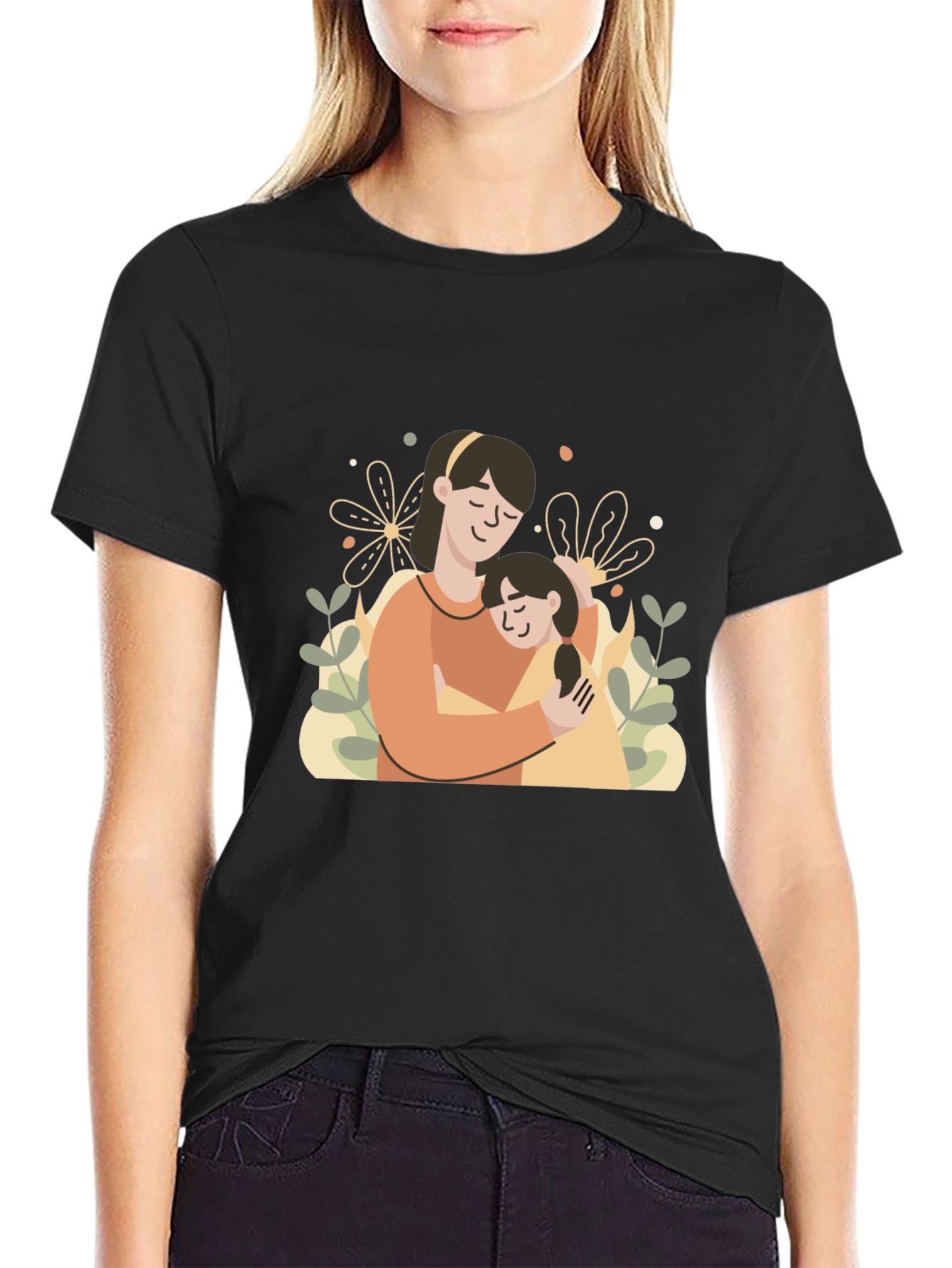 Mothers Day Tee: Mother and Daughter Graphic