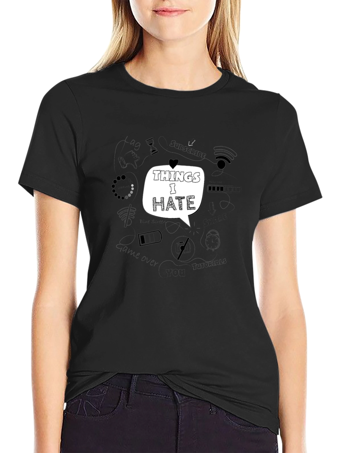 Things I Hate Graphic Tee - Black