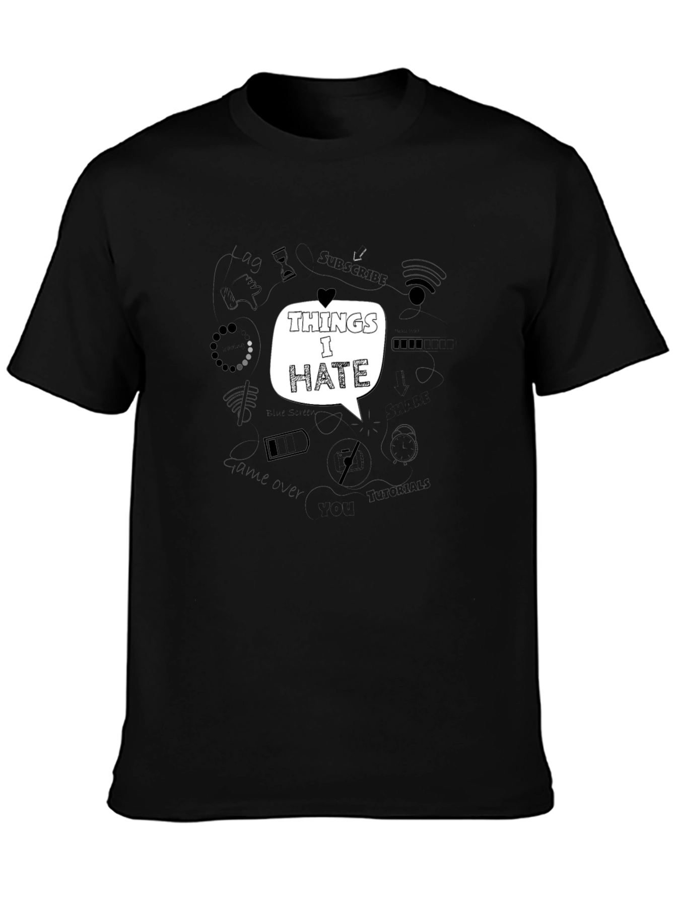 Things I Hate Graphic Tee - Black