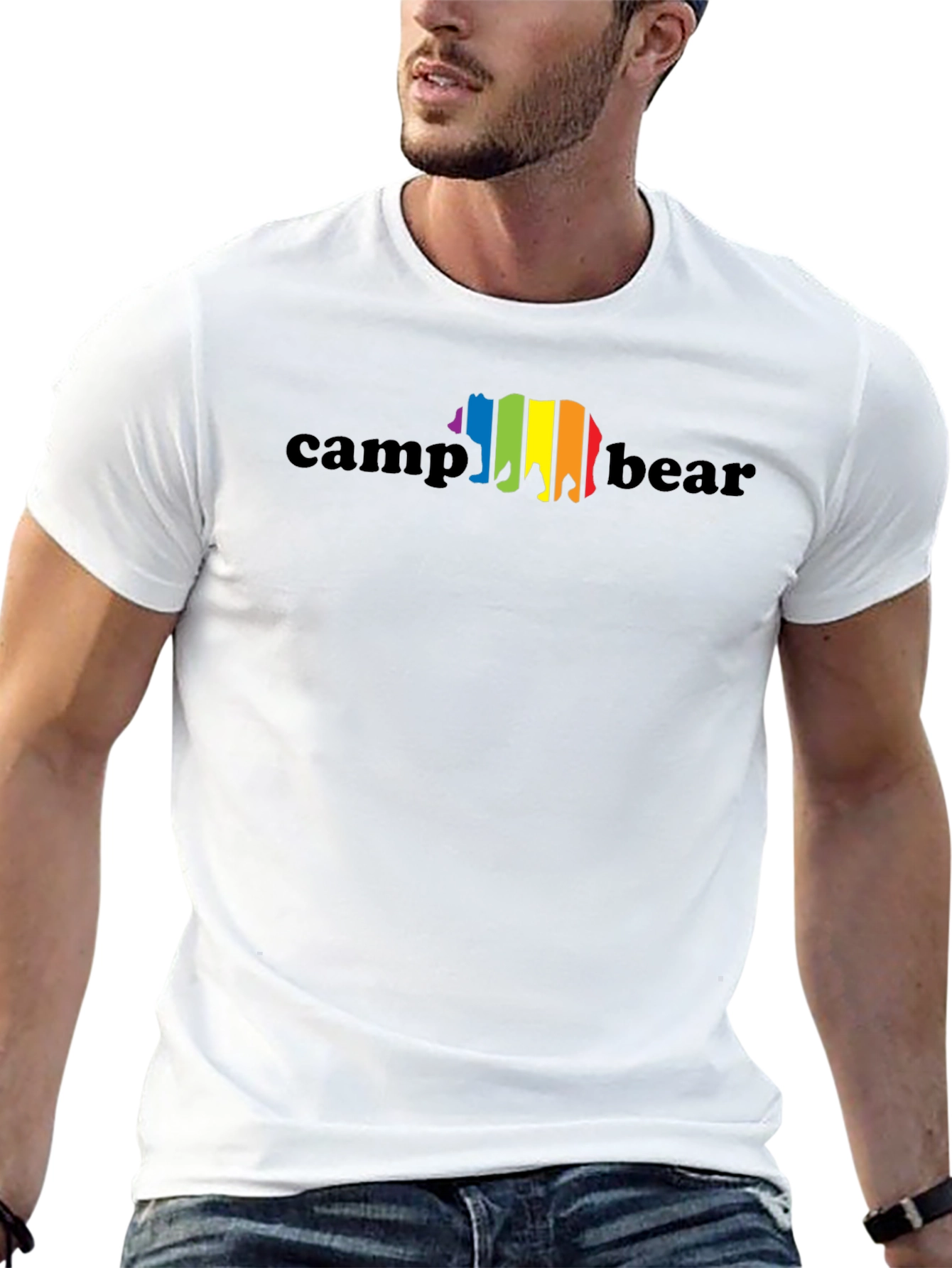 Camp Bear Pride T-Shirt - Rainbow LGBTQ+ Design