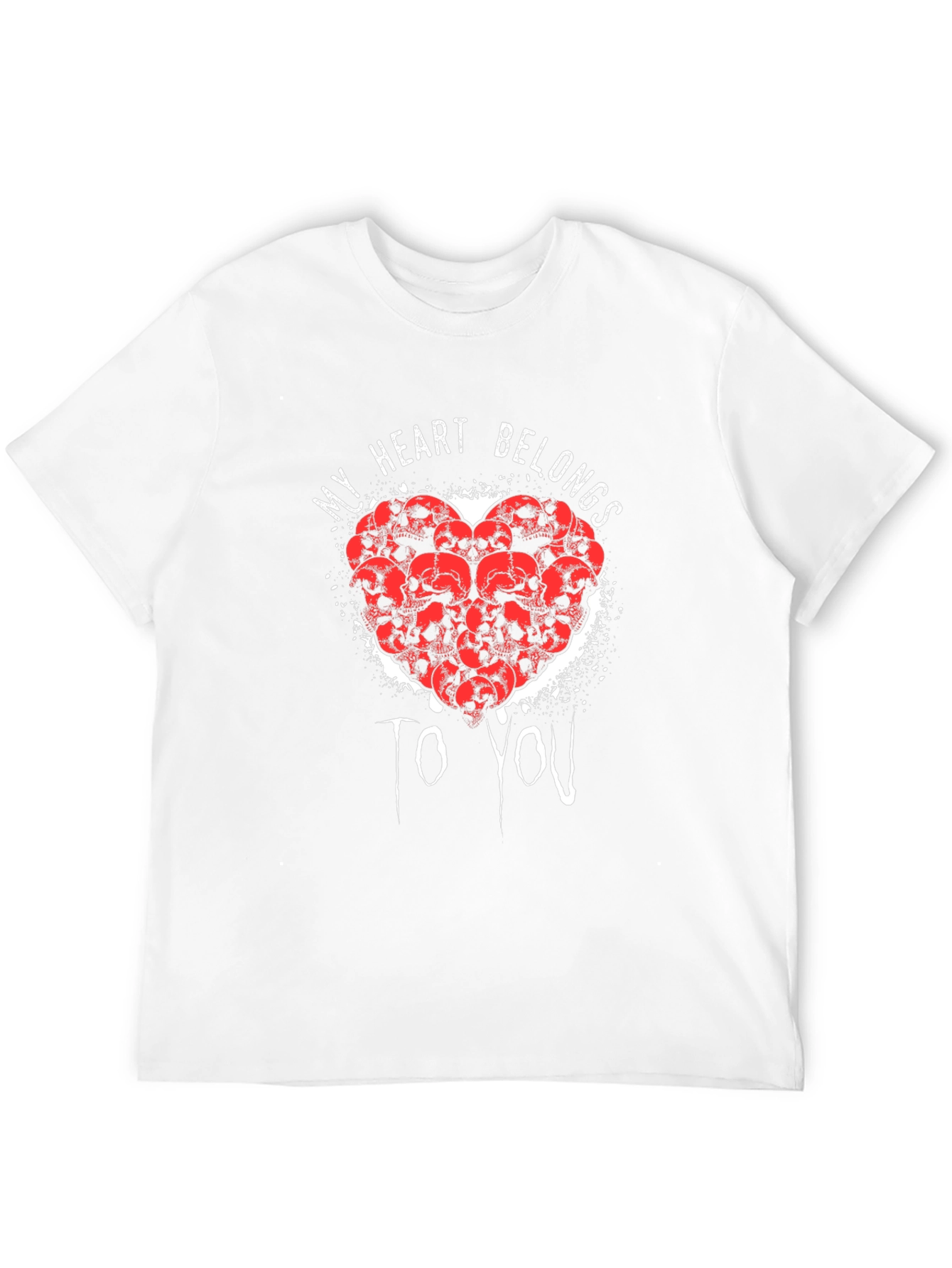 My Heart Belongs To You Skull Heart Graphic Tee