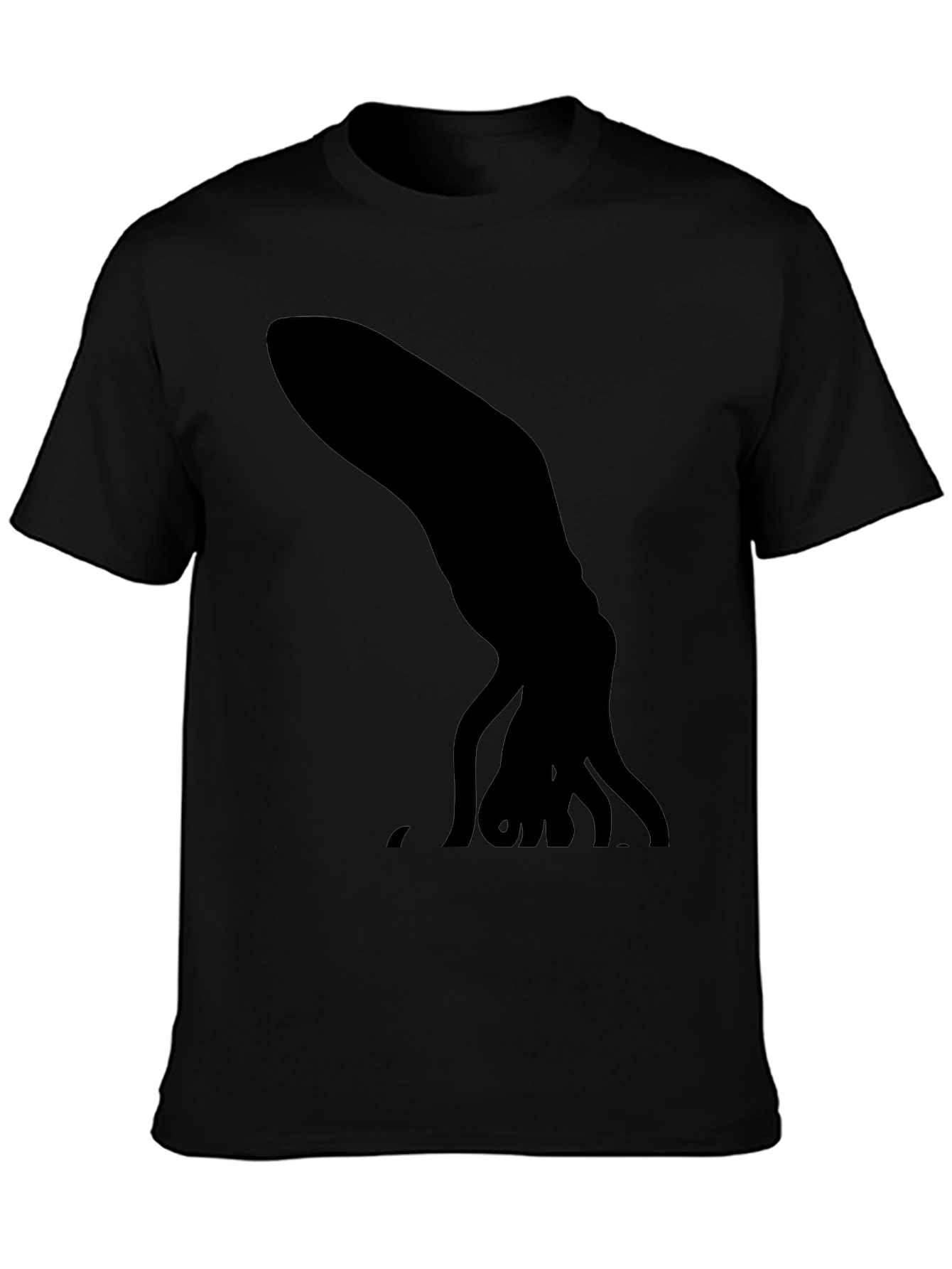 Mens Black T-Shirt - Graphic Squid Print