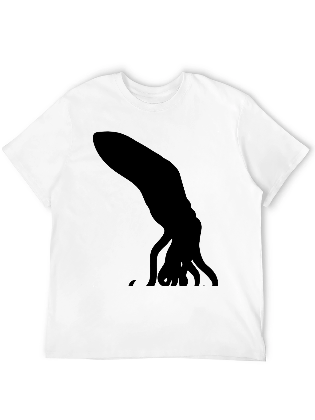 Mens Black T-Shirt - Graphic Squid Print
