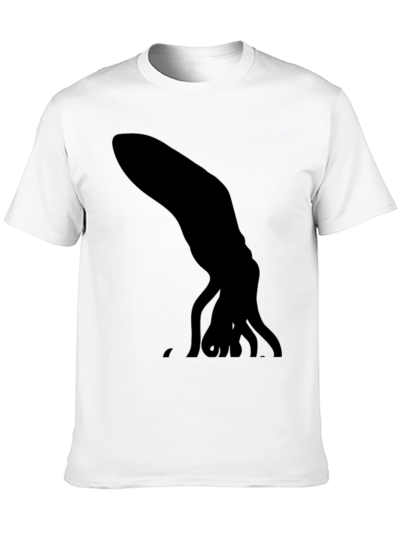 Mens Black T-Shirt - Graphic Squid Print