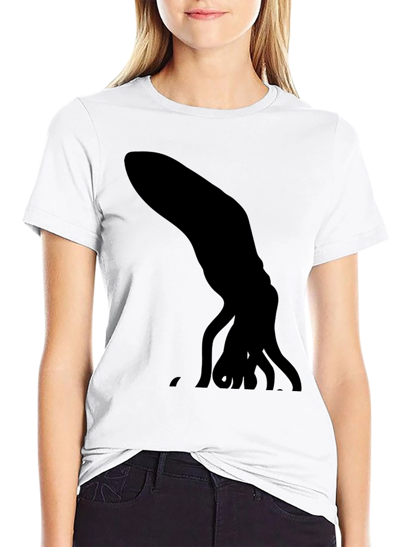 Mens Black T-Shirt - Graphic Squid Print