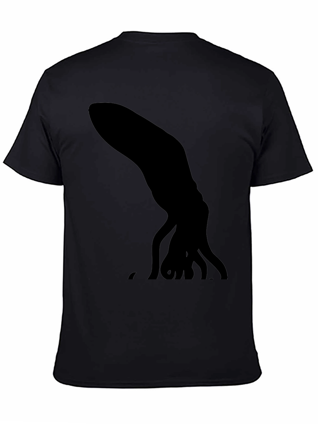 Mens Black T-Shirt - Graphic Squid Print