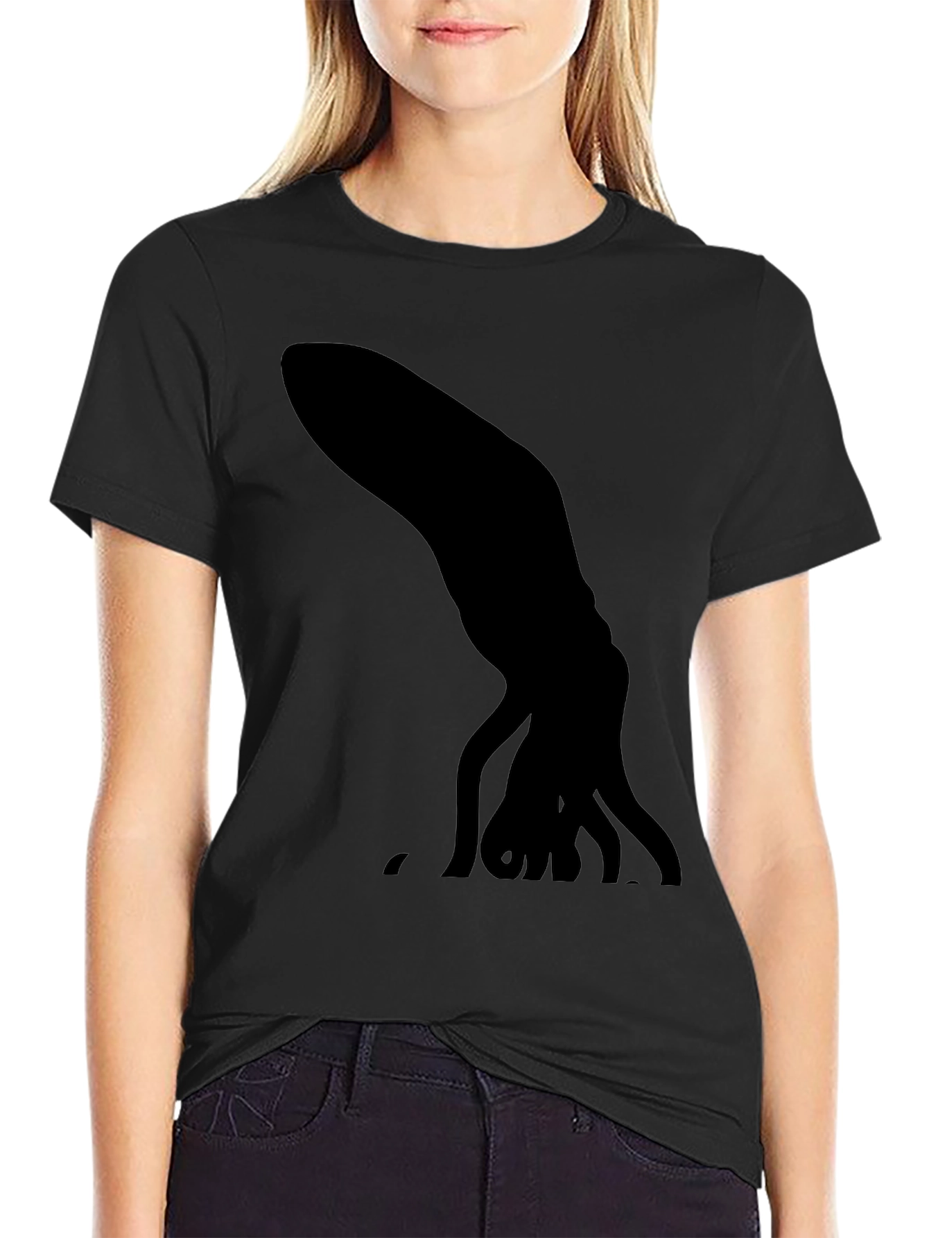 Mens Black T-Shirt - Graphic Squid Print