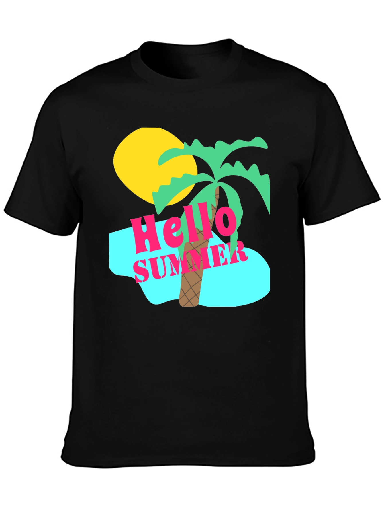 Hello Summer Graphic Tee - Beach Vibes T-Shirt