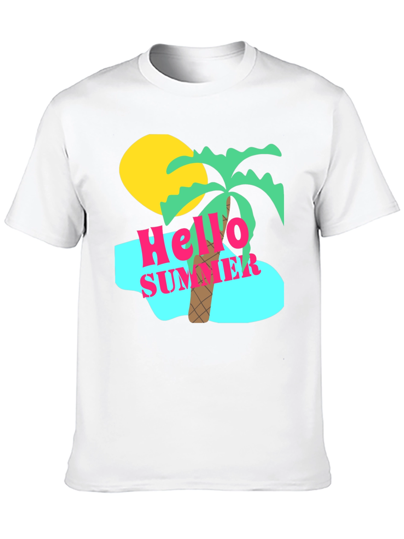 Hello Summer Graphic Tee - Beach Vibes T-Shirt