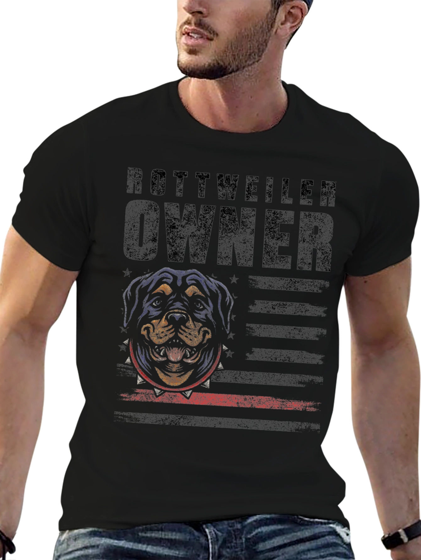 Rottweiler Owner T-Shirt - Black Dog Graphic Tee