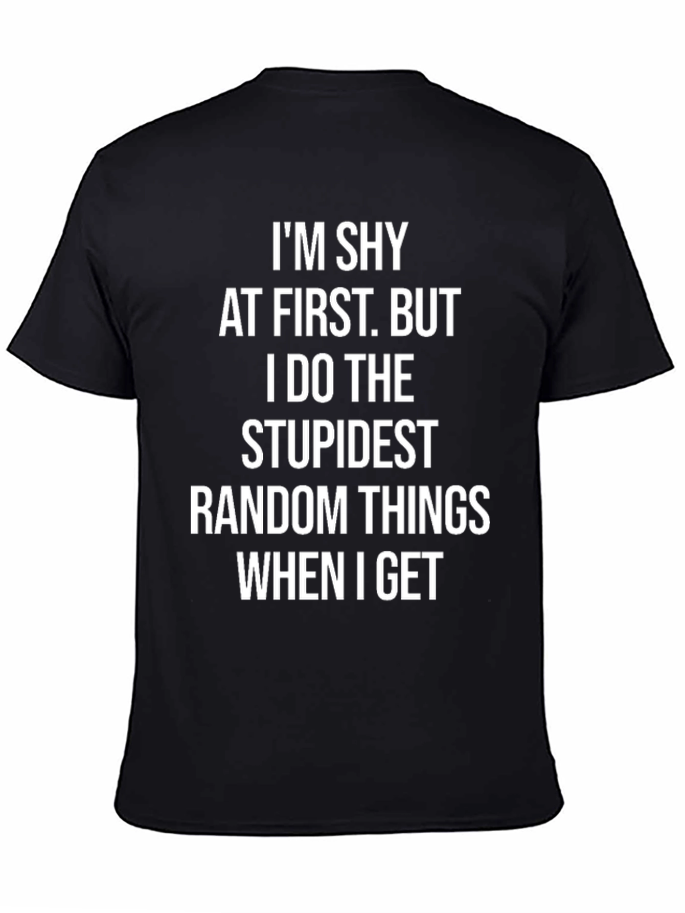 Shy to Stupidest Graphic Tee - Black