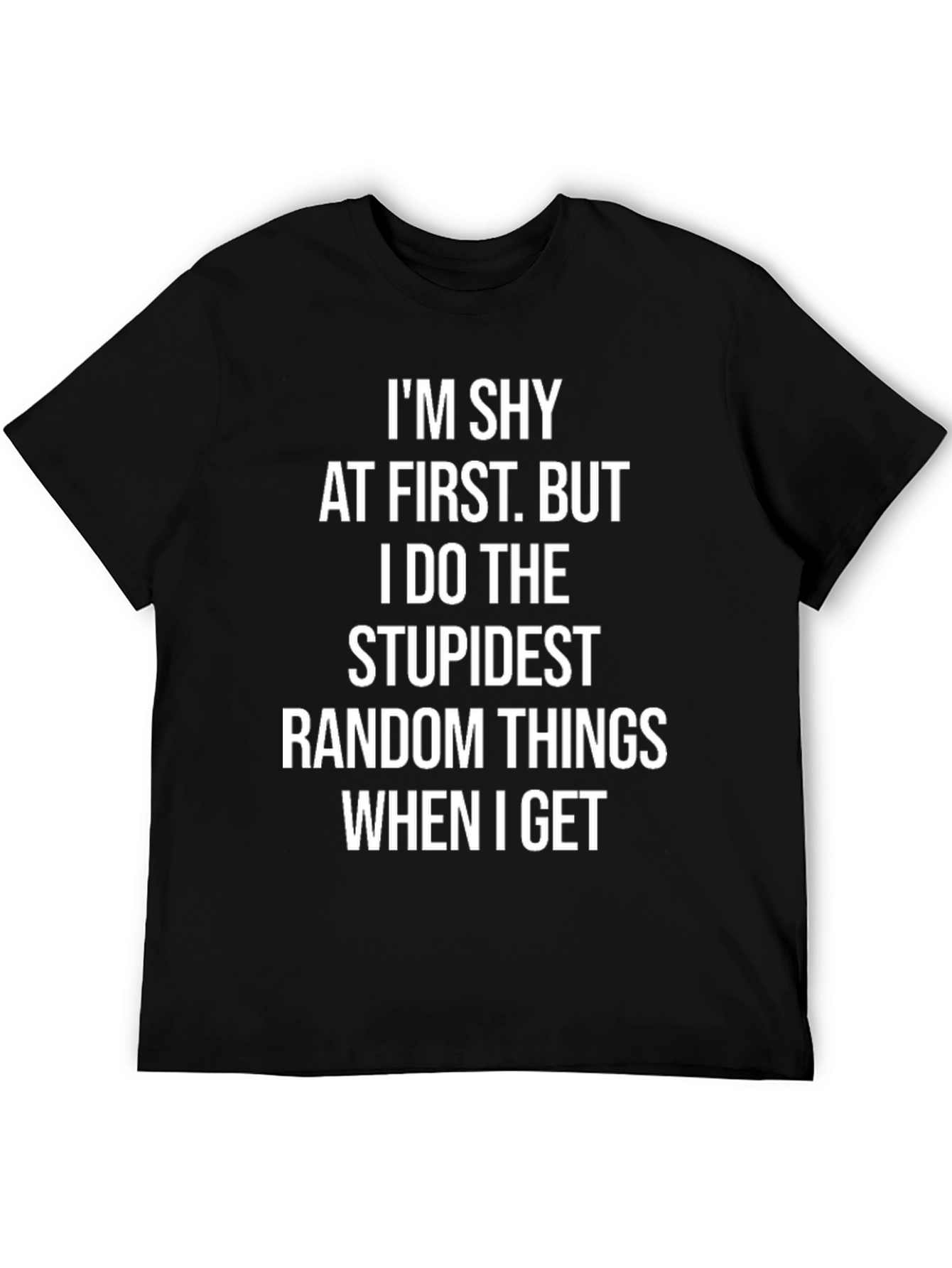 Shy to Stupidest Graphic Tee - Black