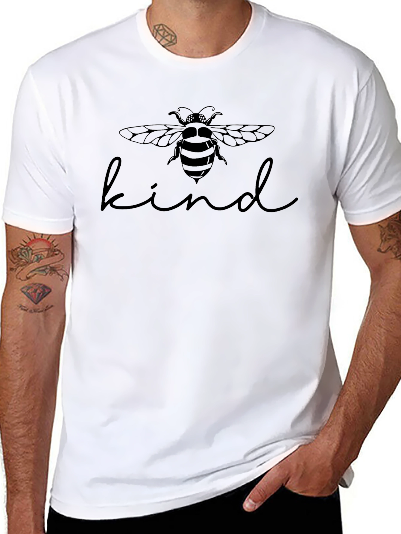 Bee Kind Graphic T-Shirt - Unisex Black Tee