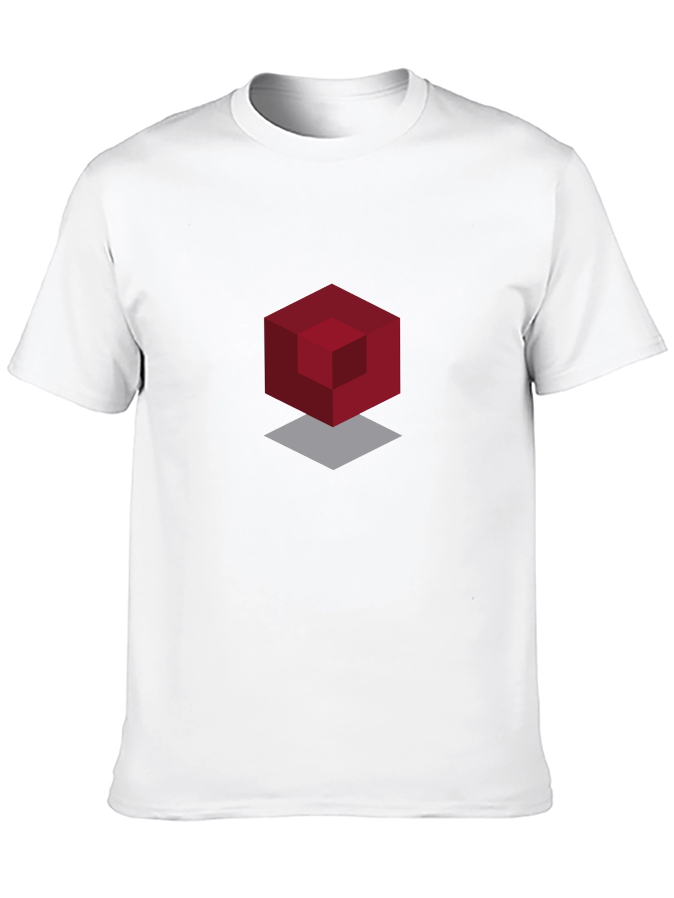 Geometric Cube Graphic Black T-Shirt