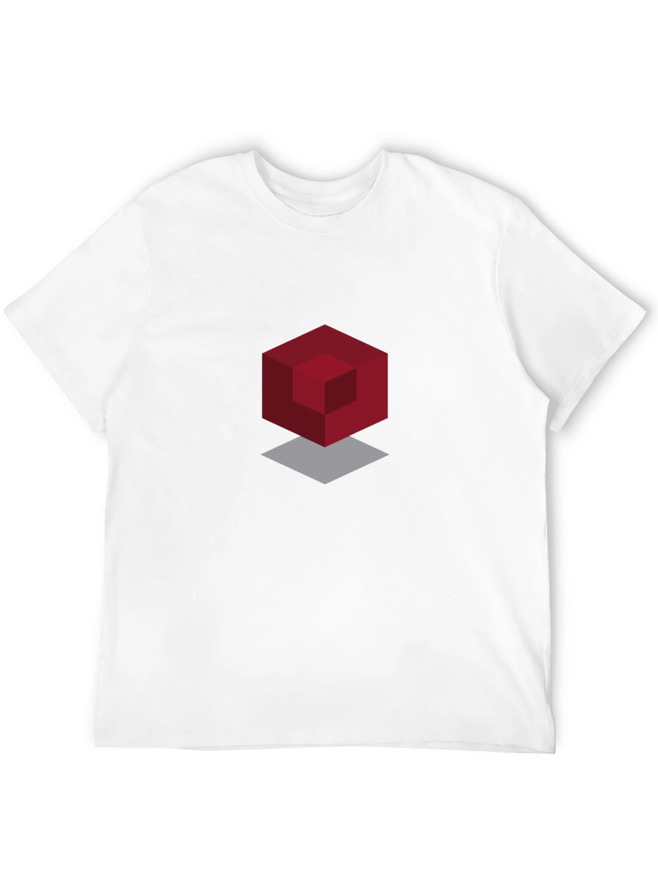 Geometric Cube Graphic Black T-Shirt