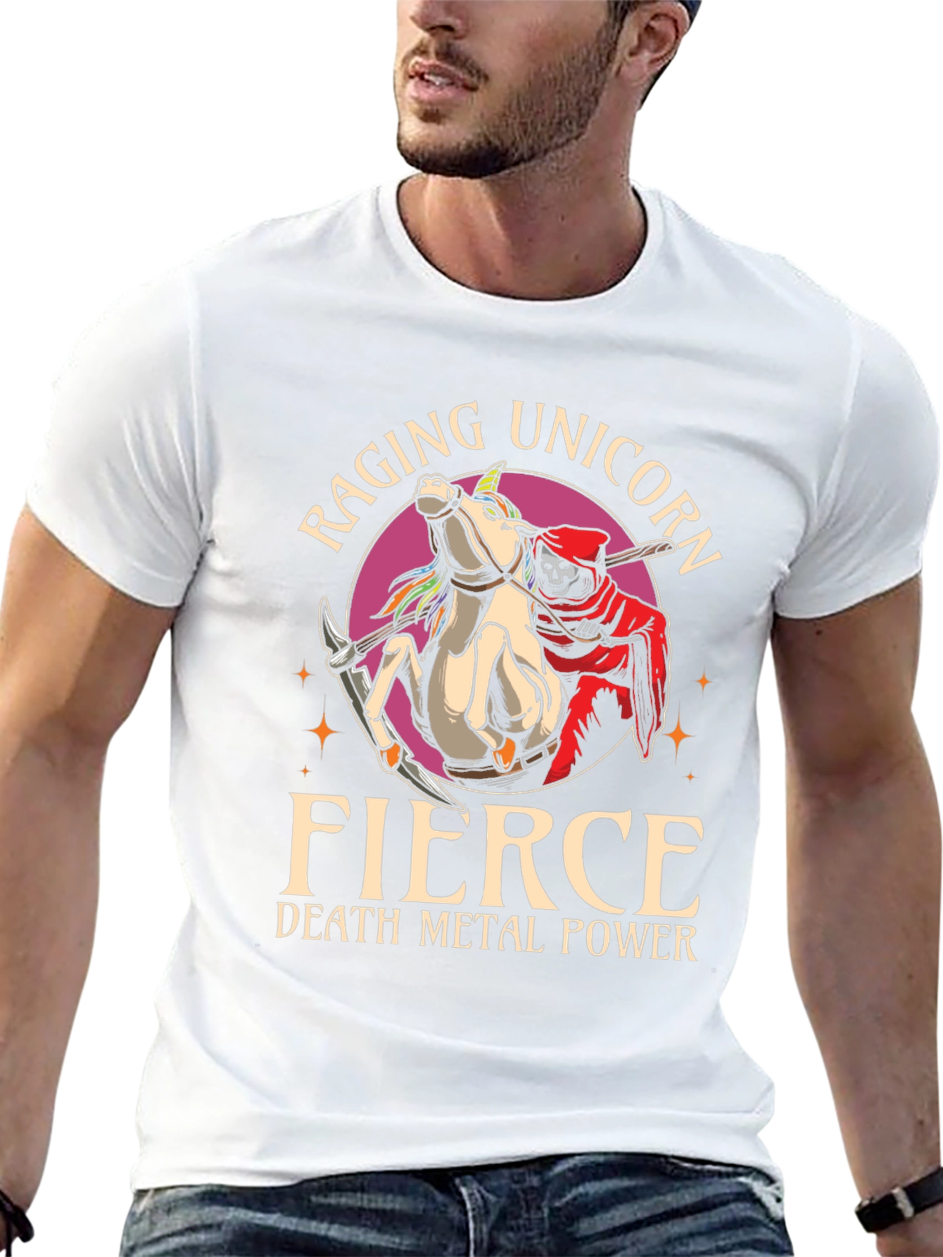 Raging Unicorn Death Metal T-Shirt