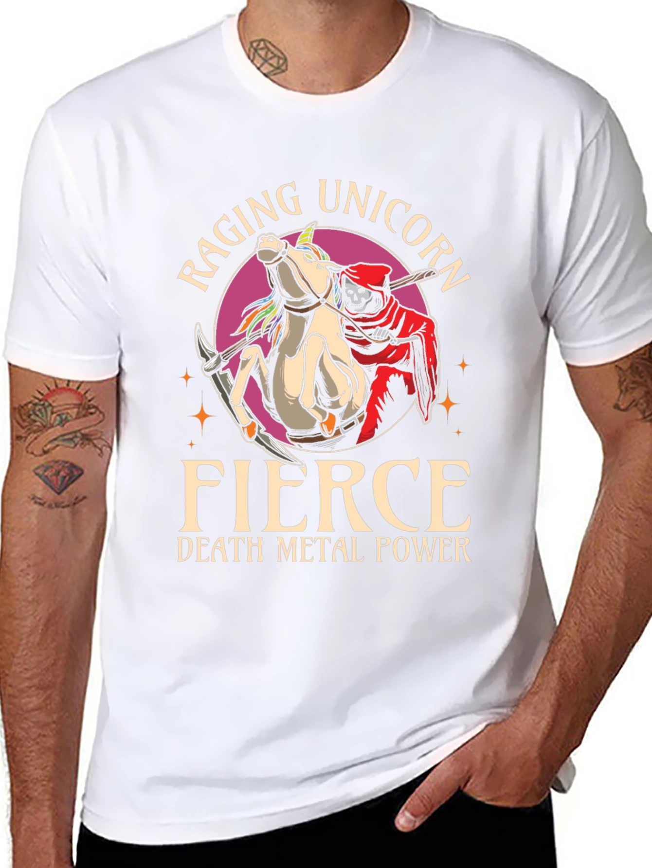 Raging Unicorn Death Metal T-Shirt