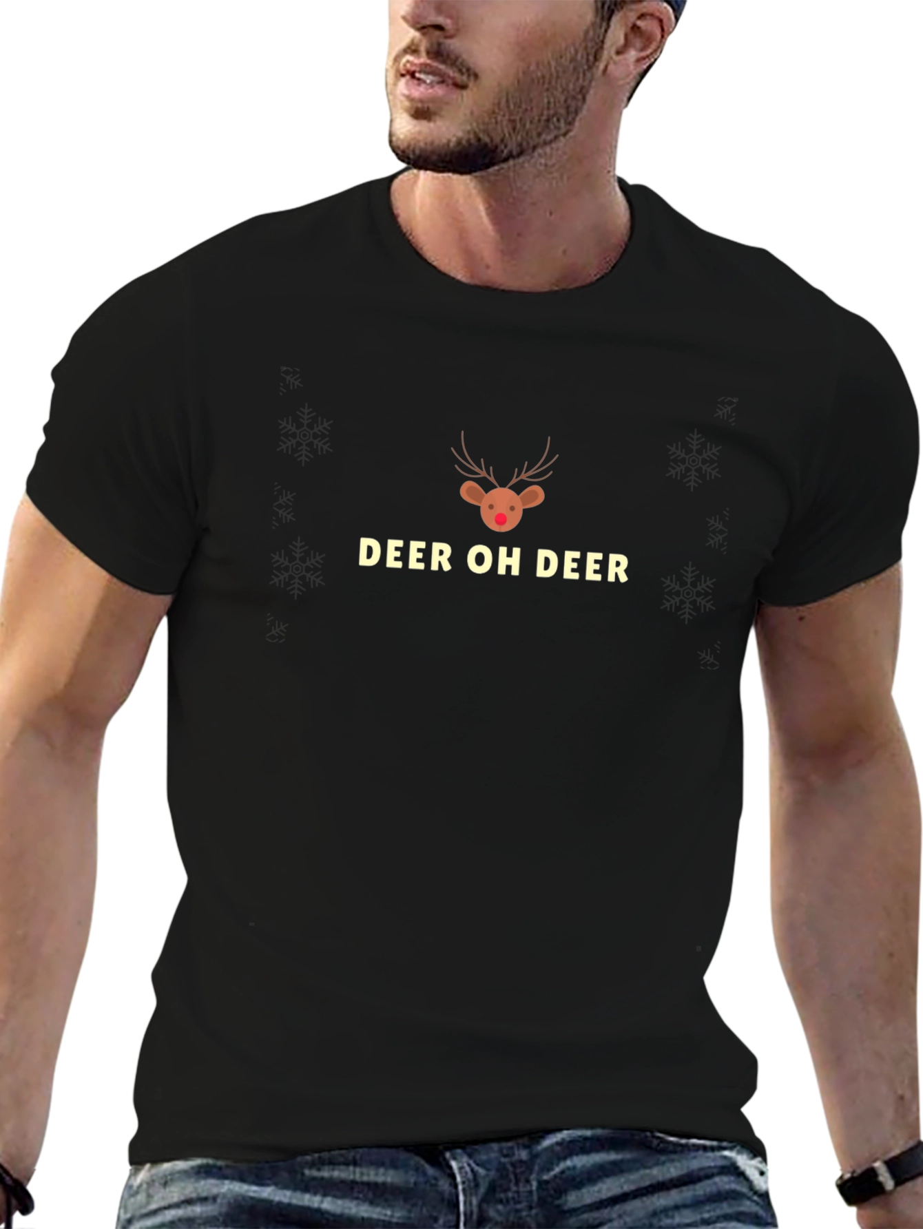 Deer Oh Deer Graphic Tee - Festive Holiday Apparel