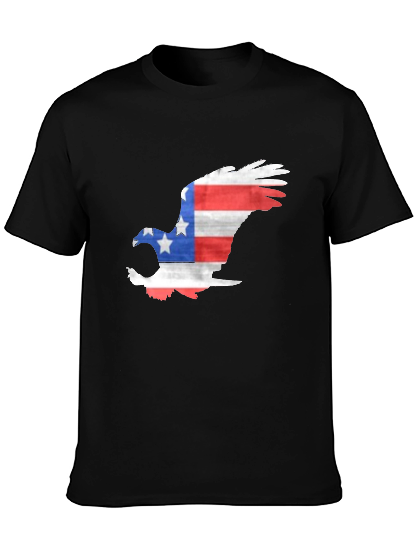 Patriotic Eagle Graphic T-Shirt - Mens Black Tee
