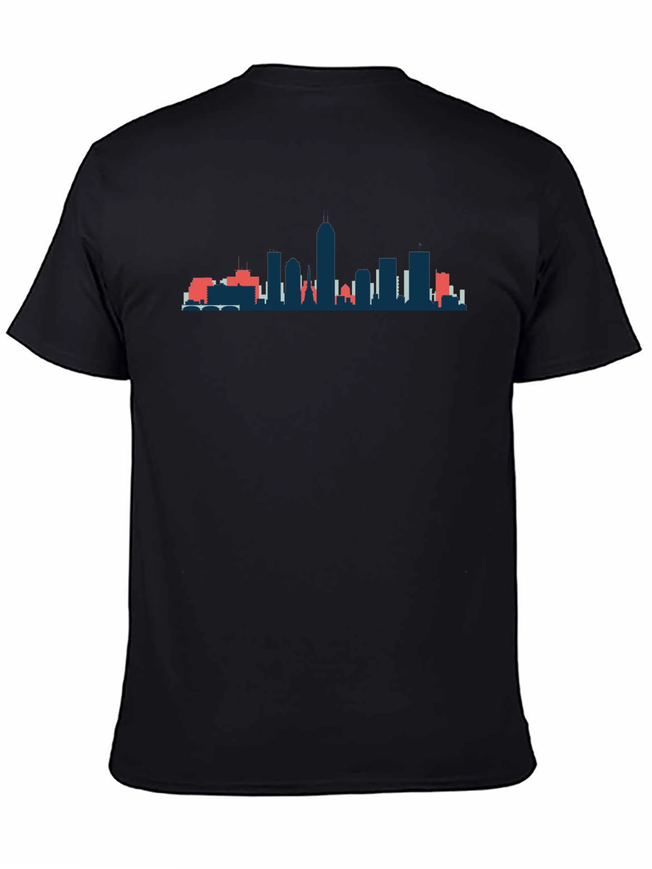 Cityscape Silhouette Graphic Tee - Black