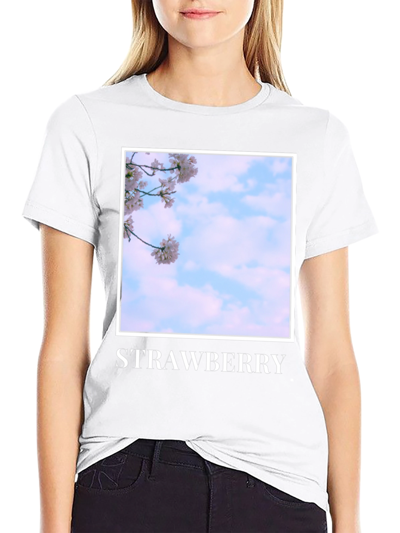 Strawberry Blossom T-Shirt - Soft Cotton Blend
