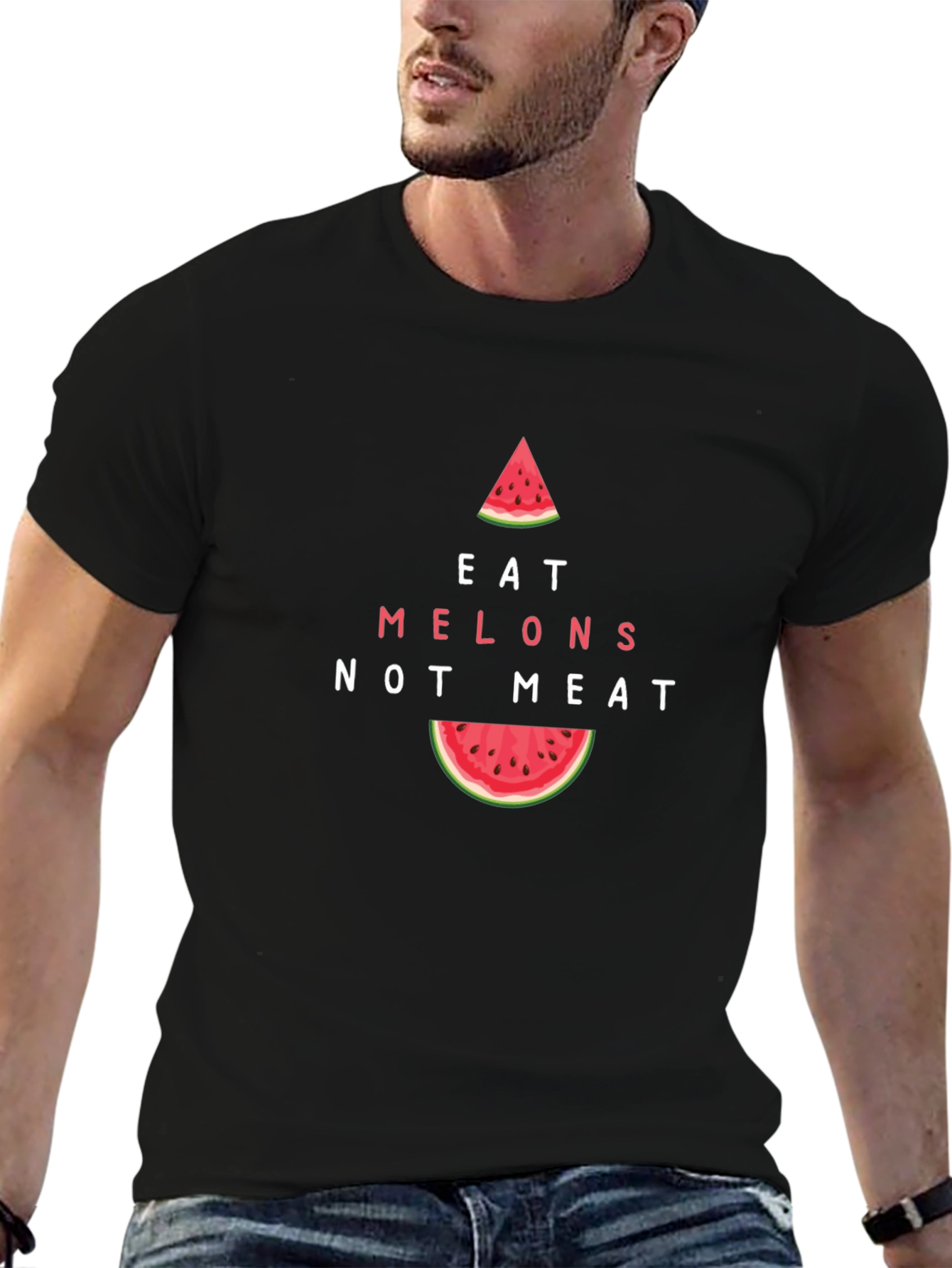 Eat Melons Not Meat Graphic Tee
