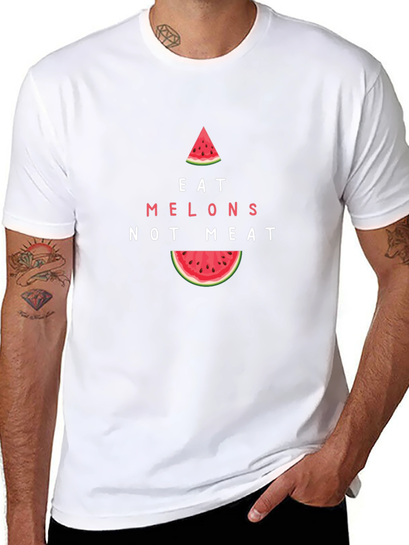Eat Melons Not Meat Graphic Tee