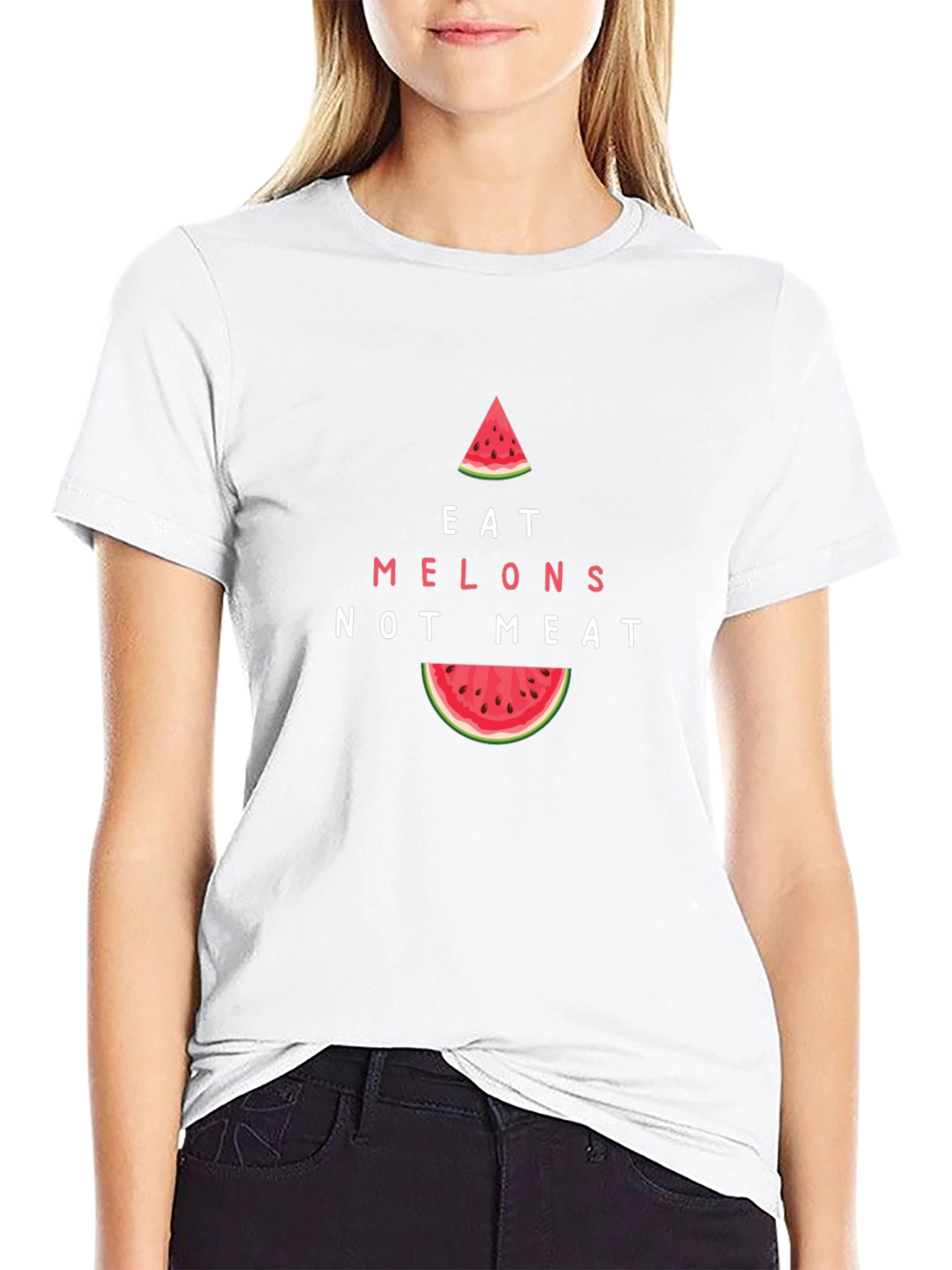 Eat Melons Not Meat Graphic Tee