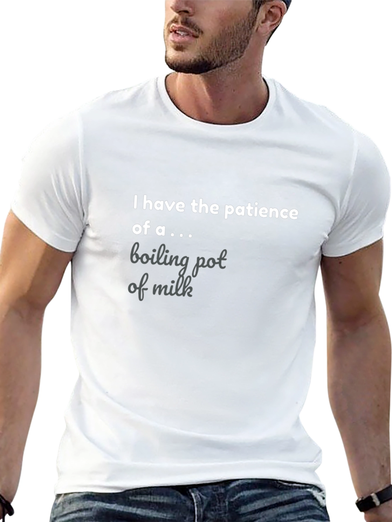 Funny Patience Graphic Tee - Boiling Pot of Milk