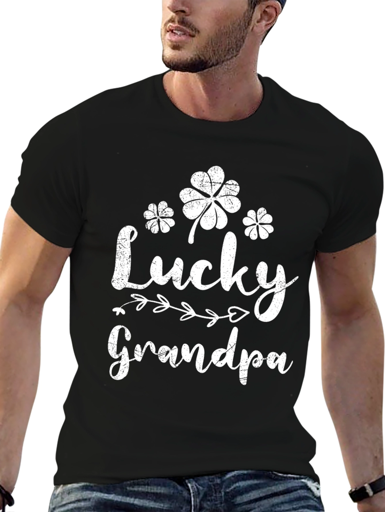 Lucky Grandpa St. Patricks Day Graphic T-Shirt