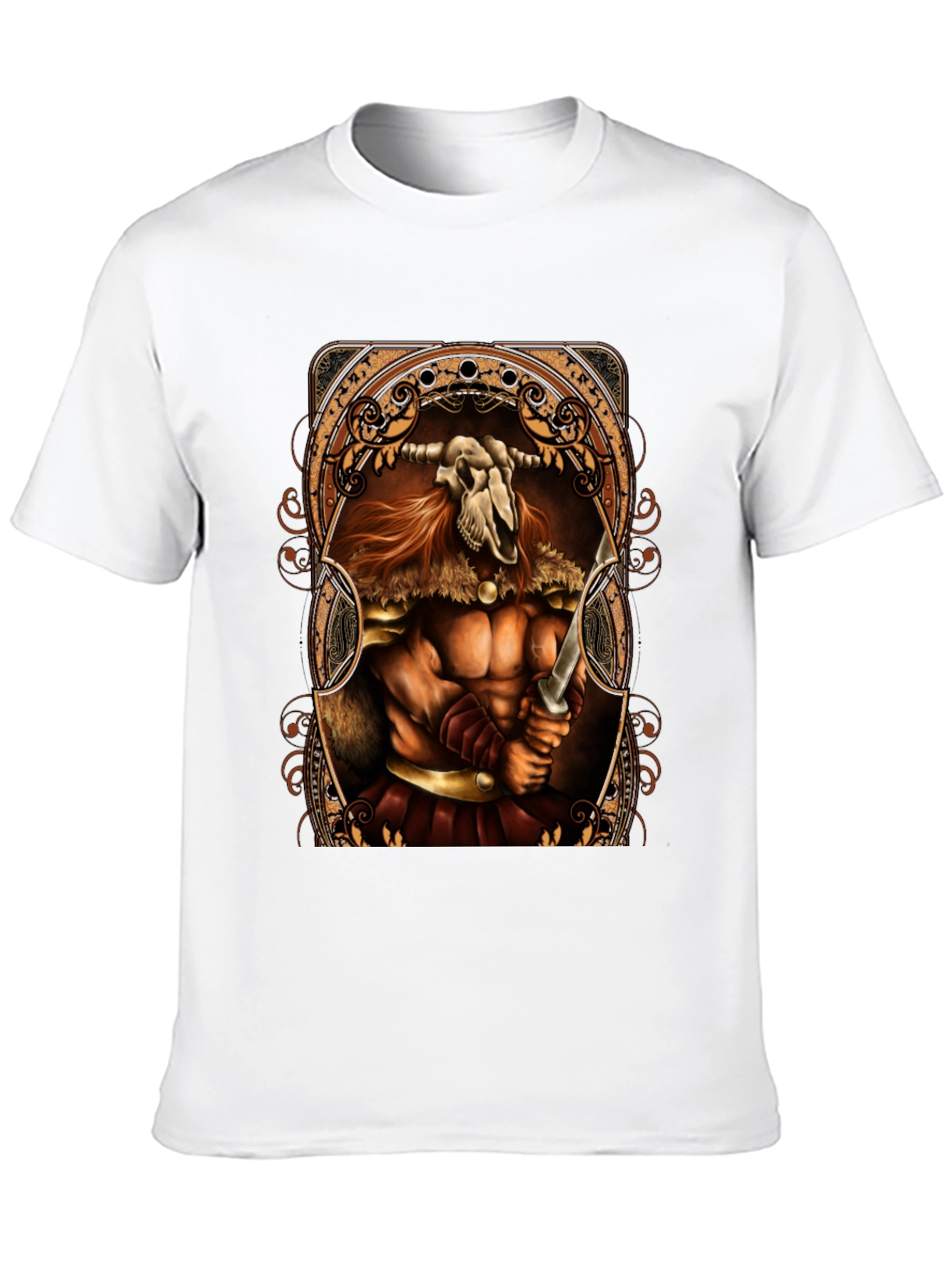 Viking Skull Warrior Black T-Shirt