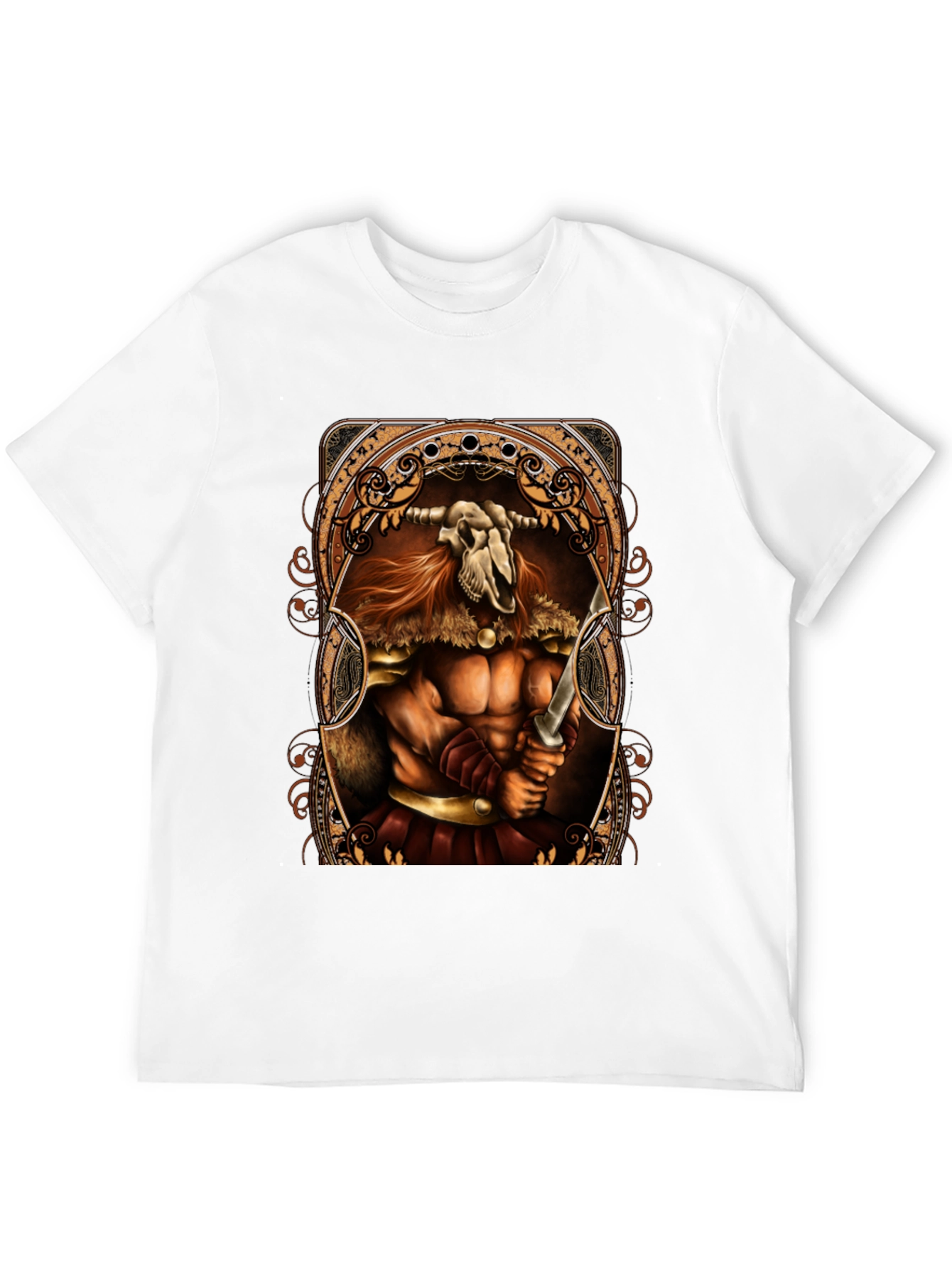 Viking Skull Warrior Black T-Shirt