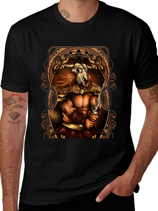 Viking Skull Warrior Black T-Shirt